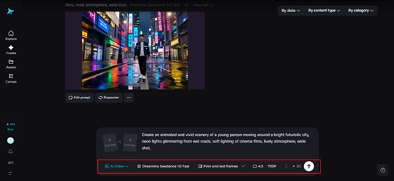 Dreamina AI video editor