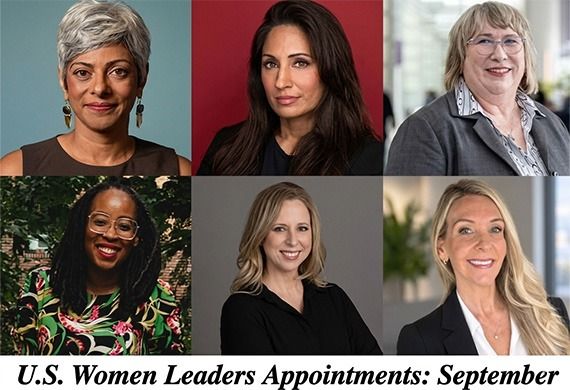 10 Key Women's Leadership Appointments in USA in September 2026