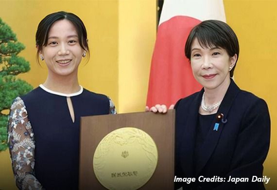 Speed Skater Miho Takagi Receives Japan's People's Honor Award